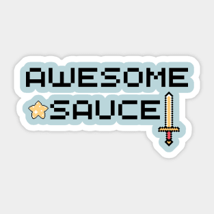 Awesome Sauce Pixel Art Light Background Sticker